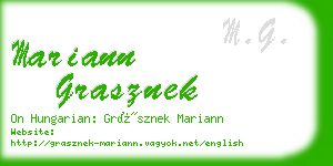 mariann grasznek business card